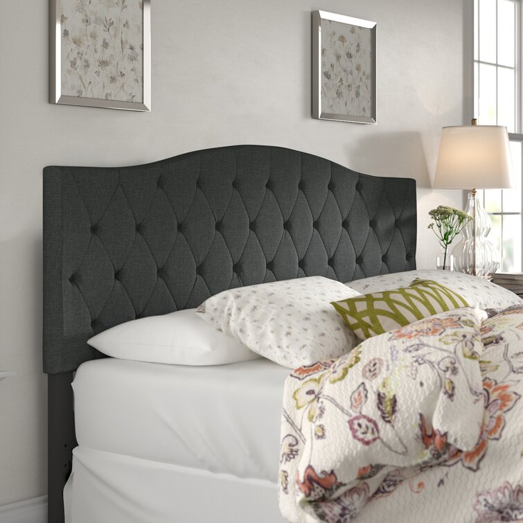 Wayfair grey shop upholstered headboard